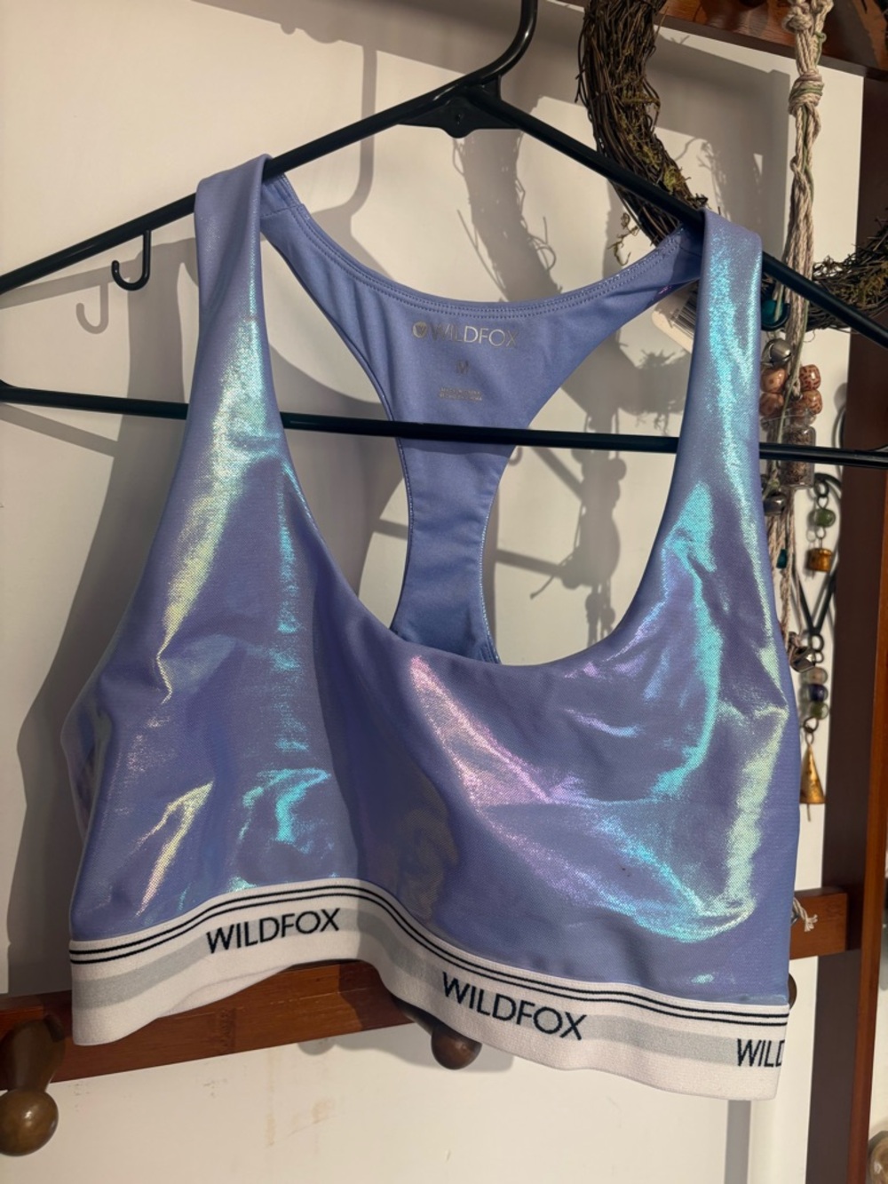 Wildfox Shimmer Periwinkle Racerback Top